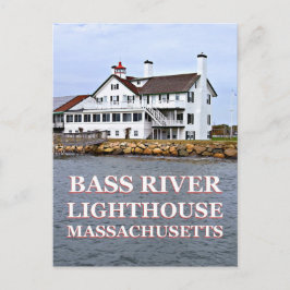 Faro del río Bass, postal de Massachusetts