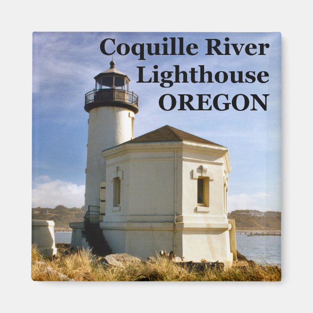 Faro del río Coquille, imán de Oregon (Frente)