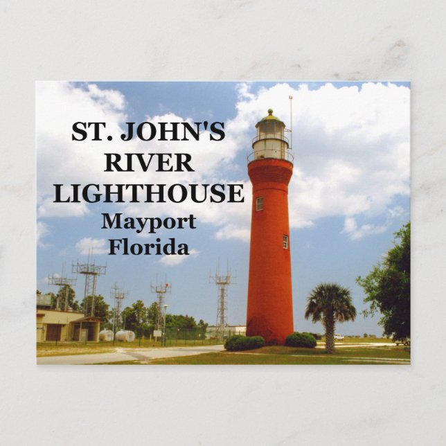 Faro del río St. Johns, postal de Florida (Anverso)
