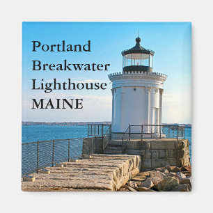 Faro del rompeolas de Portland, imán de Maine