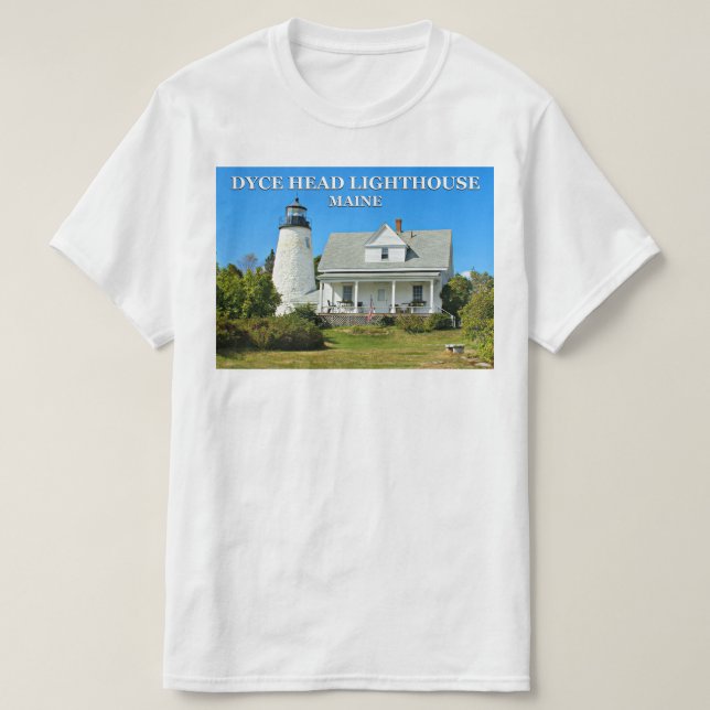 Faro Dyce Head, camiseta Castine Maine (Diseño del anverso)