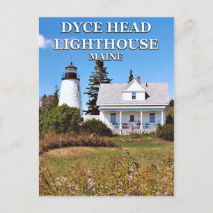 Faro Dyce Head, tarjeta postal Maine