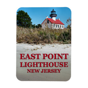 Faro East Point, imán fotográfico de Nueva Jersey