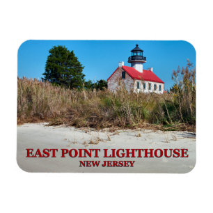 Faro East Point, imán fotográfico de Nueva Jersey