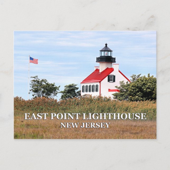 Faro East Point, postal de Nueva Jersey (Anverso)