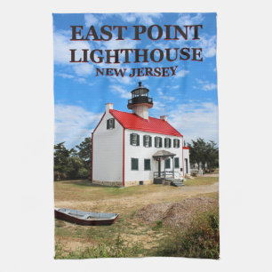 Faro East Point, toalla de té de Nueva Jersey
