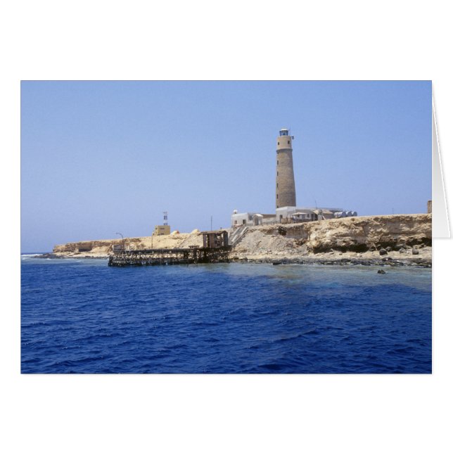 Faro en islas Hermanos, Mar Rojo, Egipto (Anverso (Horizontal))