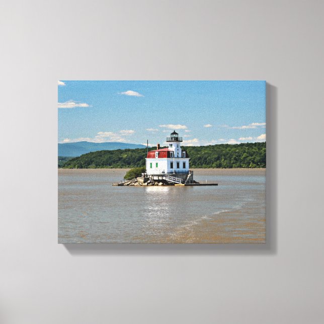 Faro Esopus Meadows, imprenta de lienzo de Nueva Y (Anverso)