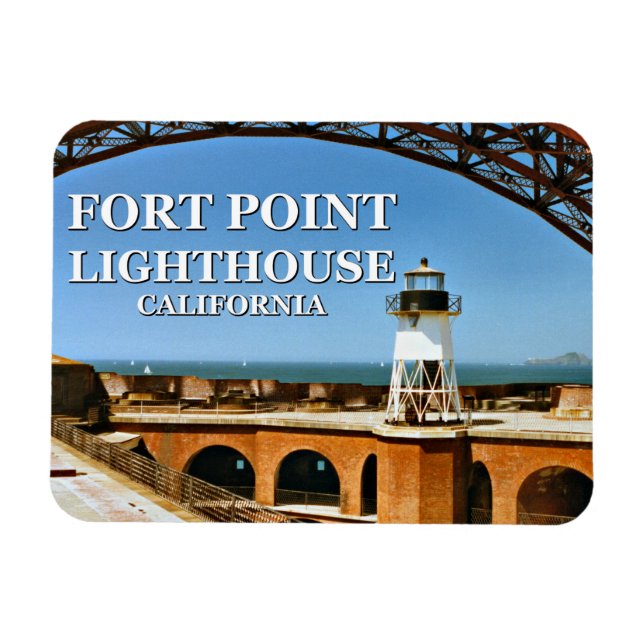 Faro Fort Point, imán Flex de California (Horizontal)