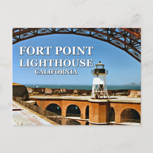 Faro Fort Point, postal de California (Anverso)