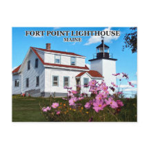 Faro Fort Point, postal Maine