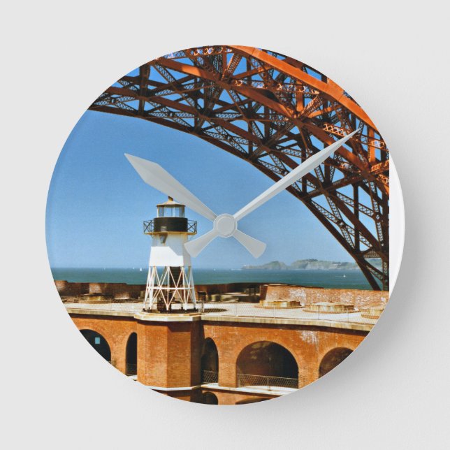 Faro Fort Point, reloj de pared de California (Anverso)