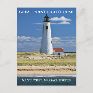 Faro Great Point, Nantucket, postal de MAMÁES