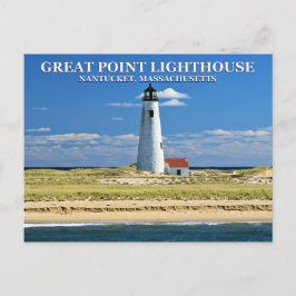 Faro Great Point, Nantucket, postal de MAMÁES