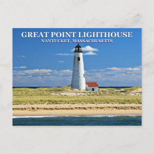 Faro Great Point, Nantucket, postal de MAMÁES