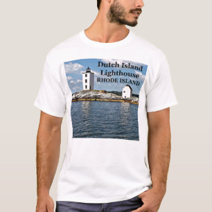 Faro holandés de la isla, camiseta de Rhode Islan