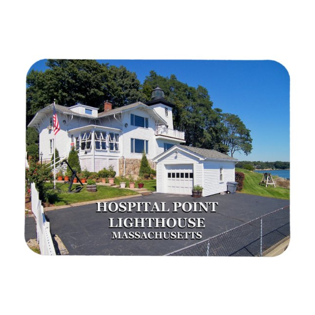 Faro Hospital Point, imán de Massachusetts (Horizontal)