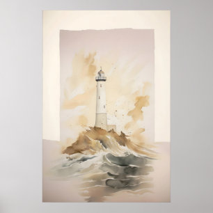 Faro, Impresión Digital, Imprimible Minimalista
