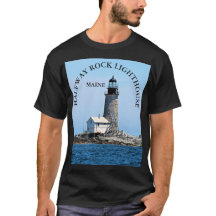 Faro intermedio de la roca, camiseta de Maine