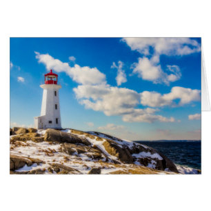 Faro Invierno En Peggy'S Cove, Nueva Escocia
