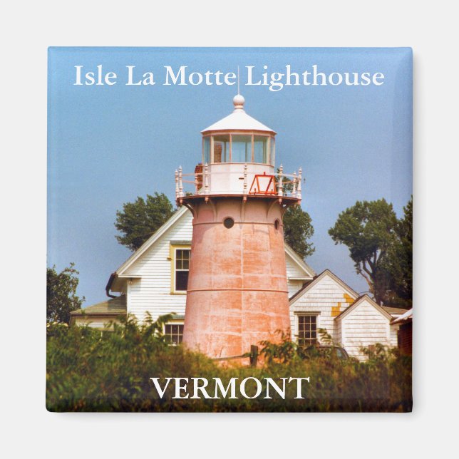 Faro Isle La Motte, imán Vermont (Frente)