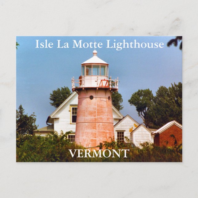 Faro Isle La Motte, postal Vermont (Anverso)