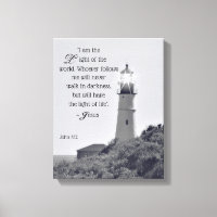 Faro John 8:12 Lienzo envuelto