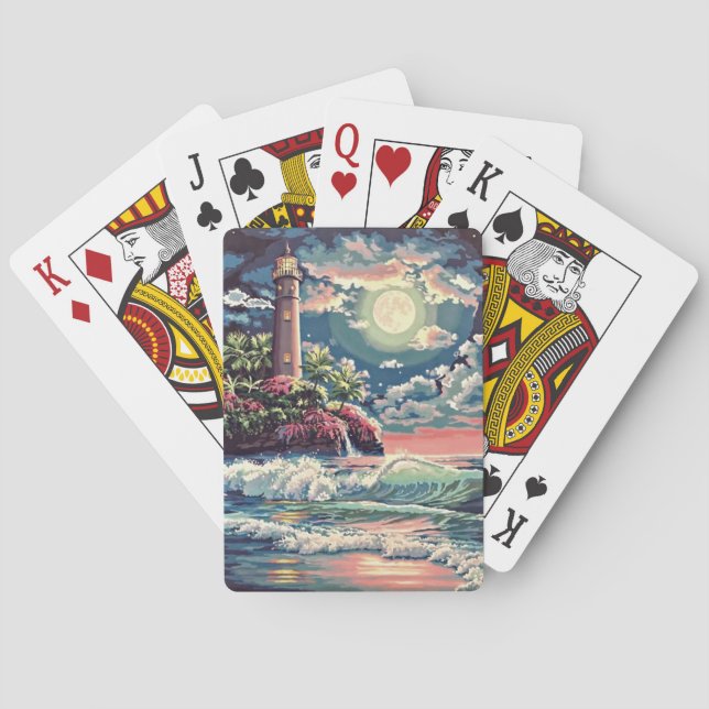 Faro jugando cartas diseño personalizado (Reverso)