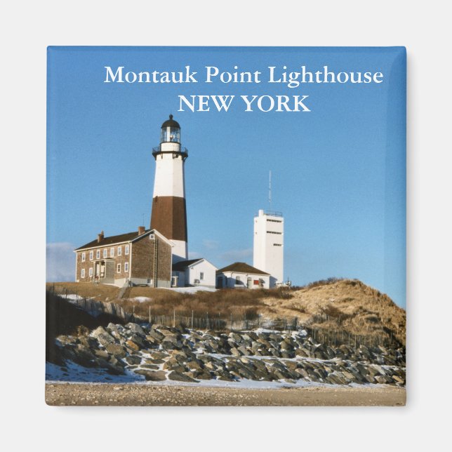Faro Montauk Point, imán de Nueva York (Frente)