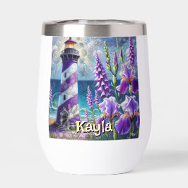 Faro morado con Foxglove e Iris personalizado