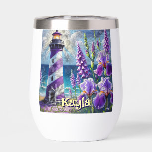 Faro morado con Foxglove e Iris personalizado