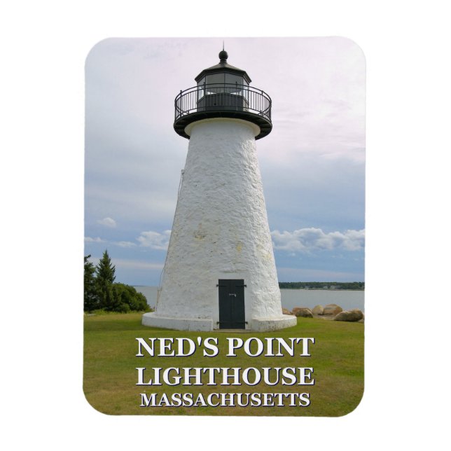 Faro Ned's Point, imán fotográfico de Massachusett (Vertical)