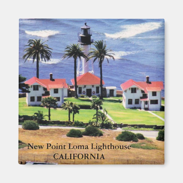 Faro New Point Loma, imán de California (Frente)