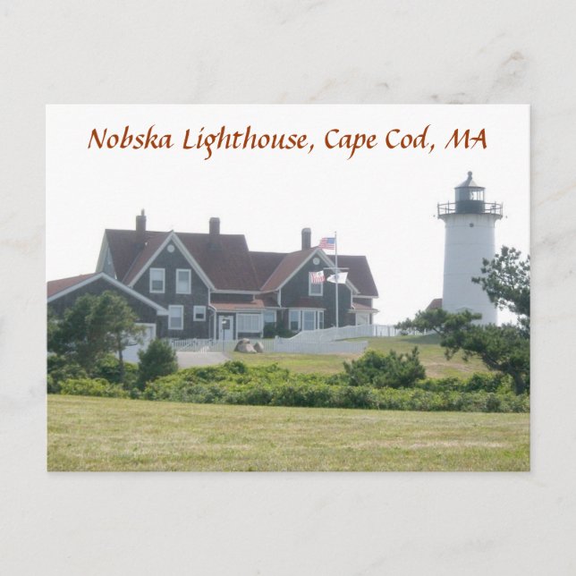Faro Nobska, Cape Cod, postal de MAMÁES #1 (Anverso)