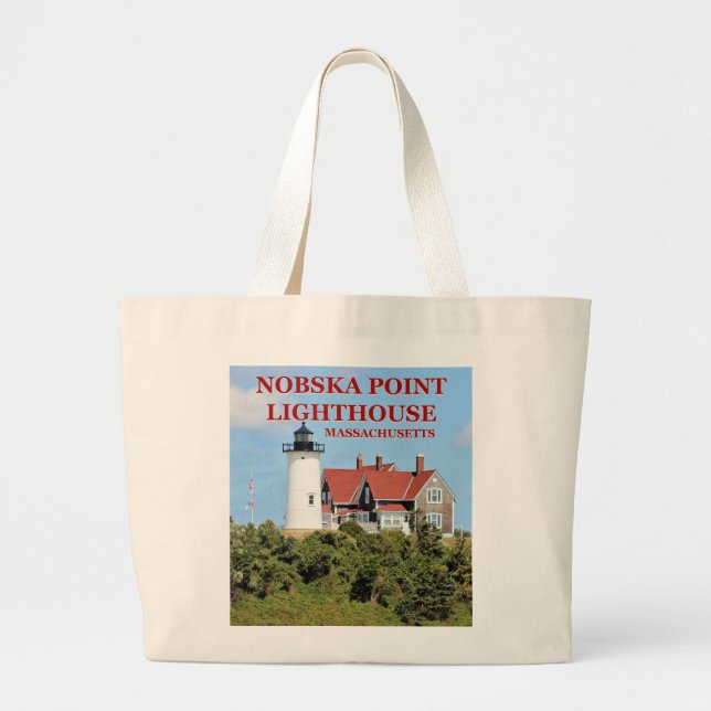 Faro Nobska Point, Bolsa Tote de Massachusetts (Frente)