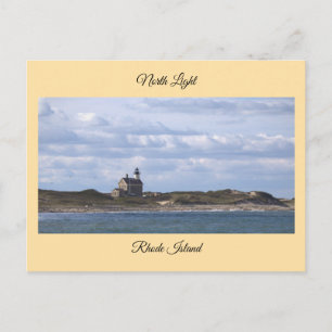 Faro North Light Rhode Island Tarjeta Postal
