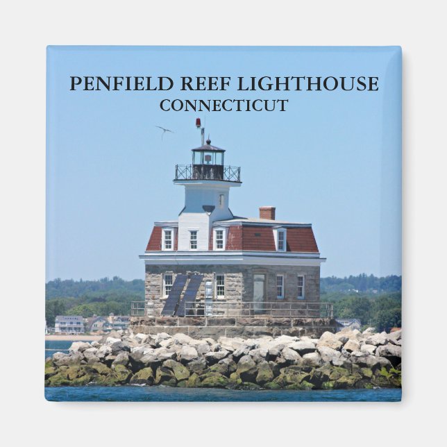 Faro Penfield Reef, imán Connecticut (Frente)