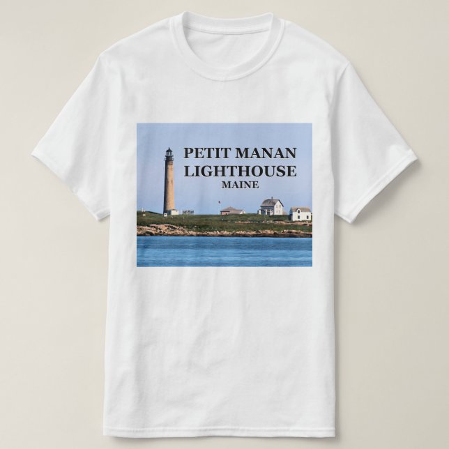 Faro pequeno de Manan, camiseta de Maine (Diseño del anverso)