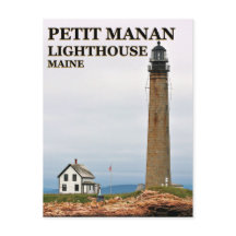 Faro Petit Manan, postal Maine