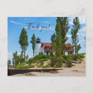 Faro Point Betsie Tarjeta Postal de Agradecimiento