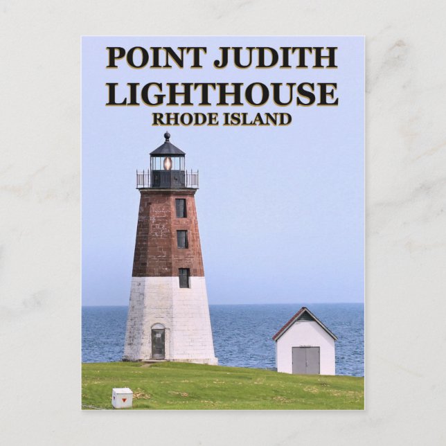 Faro Point Judith, postal de Rhode Island (Anverso)