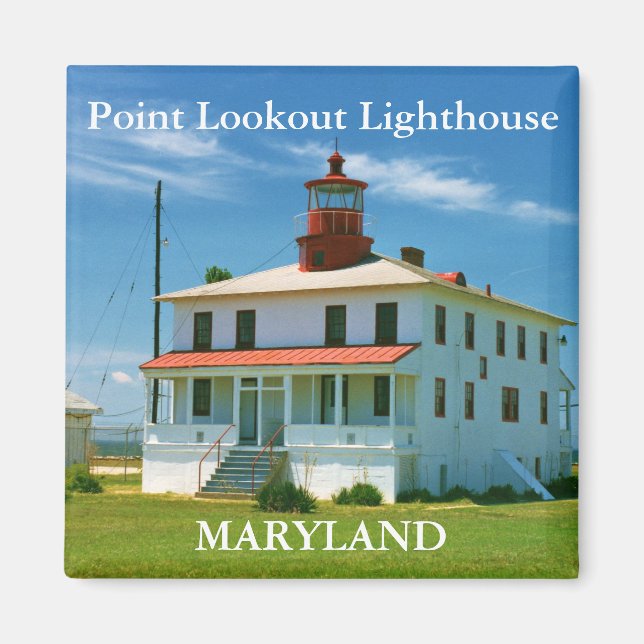 Faro Point Lookout, imán Maryland (Frente)