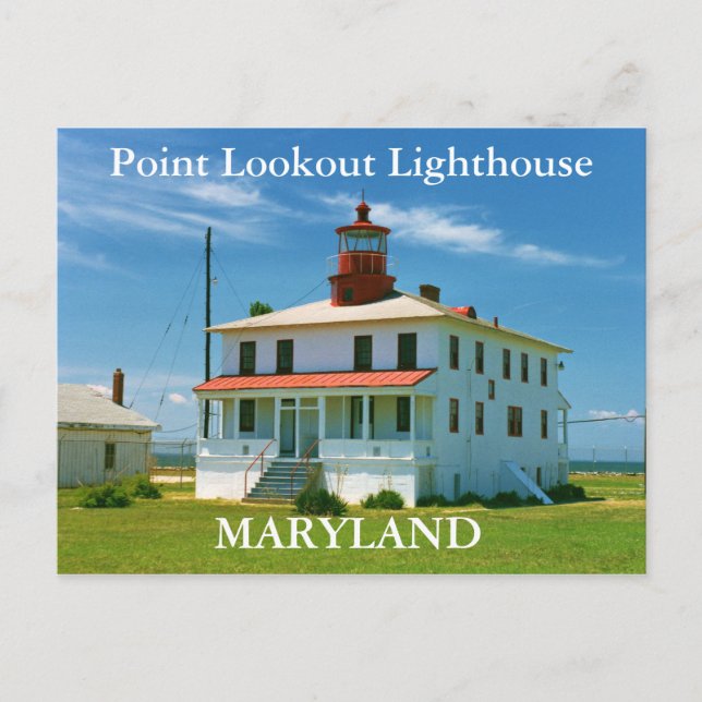 Faro Point Lookout, postal de Maryland (Anverso)