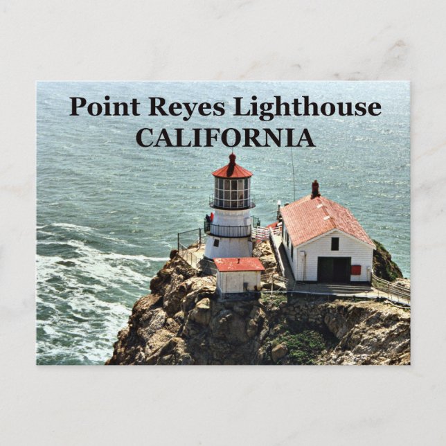 Faro Point Reyes, postal de California (Anverso)
