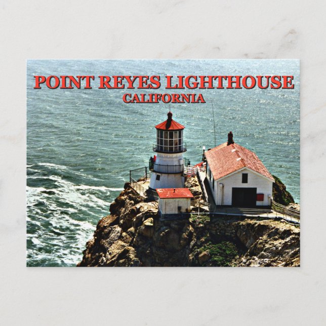 Faro Point Reyes, postal de California (Anverso)