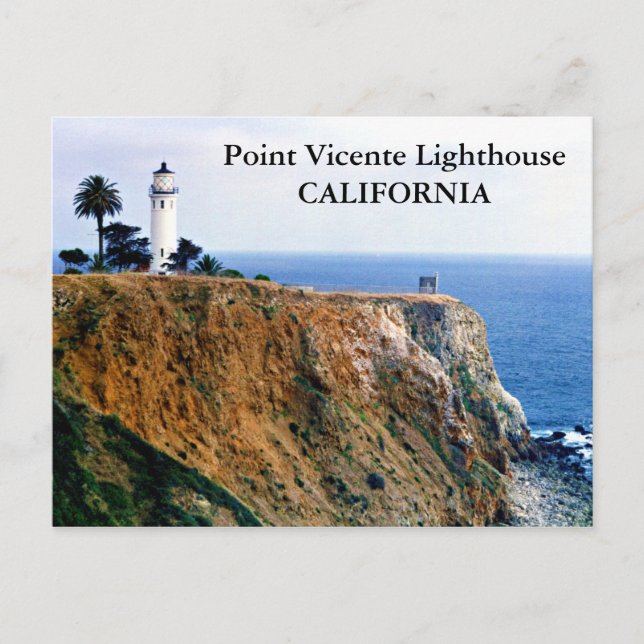 Faro Point Vicente, postal de California (Anverso)