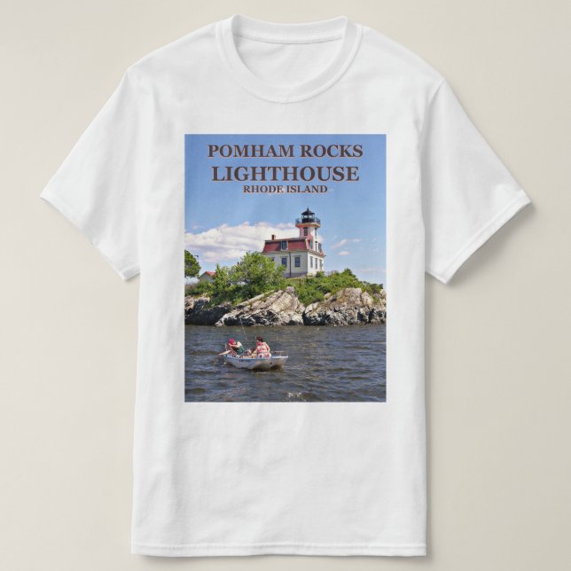 Faro Pomham Rocks, camiseta Rhode Island (Diseño del anverso)