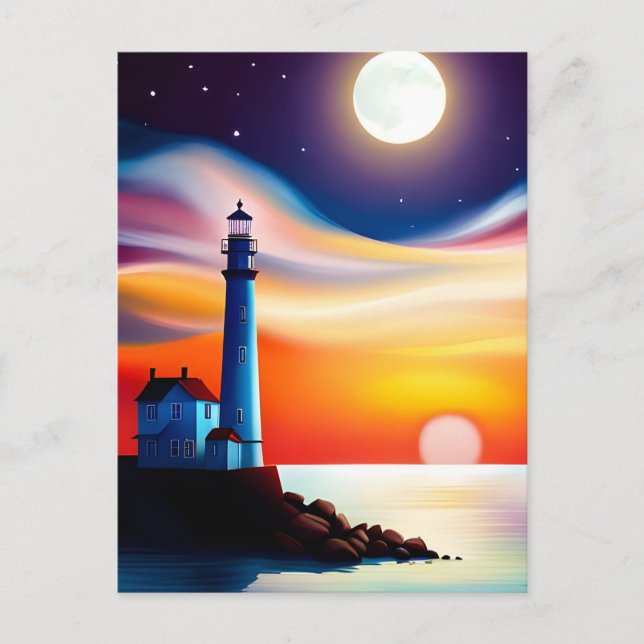 Faro, postal para el cruce de postales (Anverso)