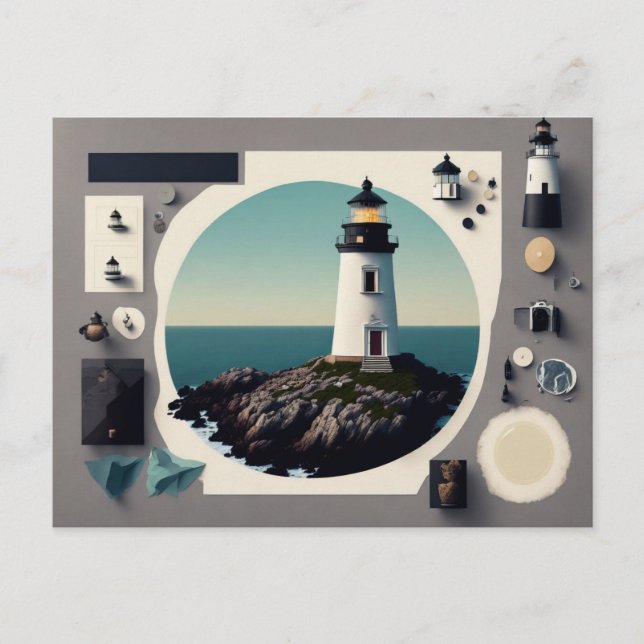 Faro, postal para el cruce de postales (Anverso)