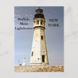Faro principal de búfalo, postal de Nueva York